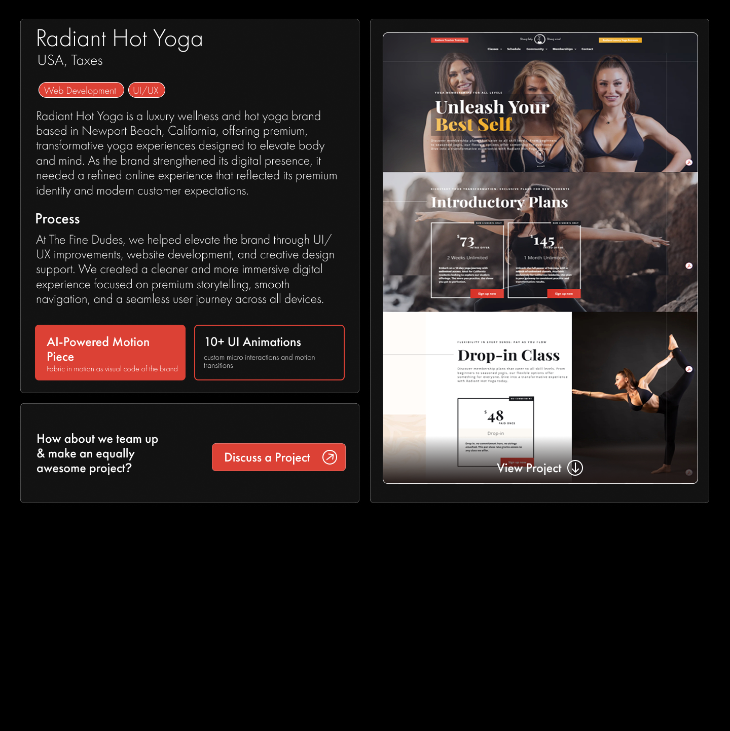 Radiant Hot Yoga case study preview