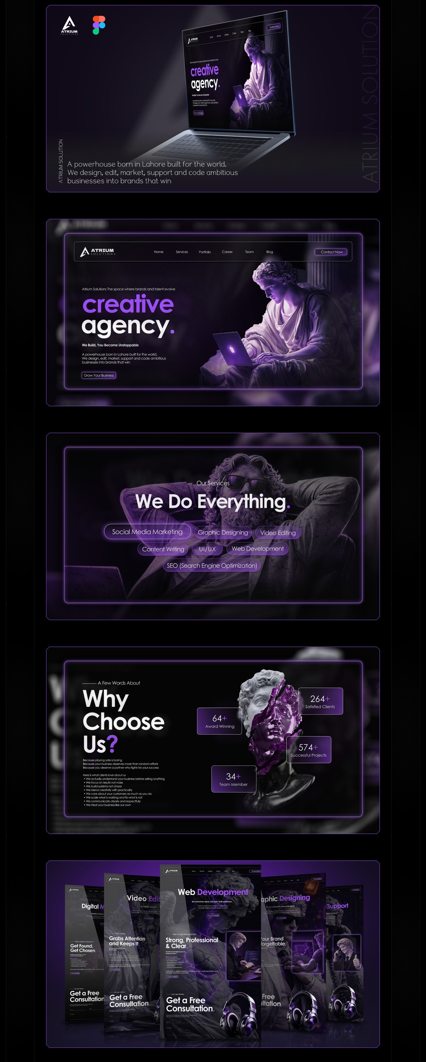 Atrium Solutions Website UI Design