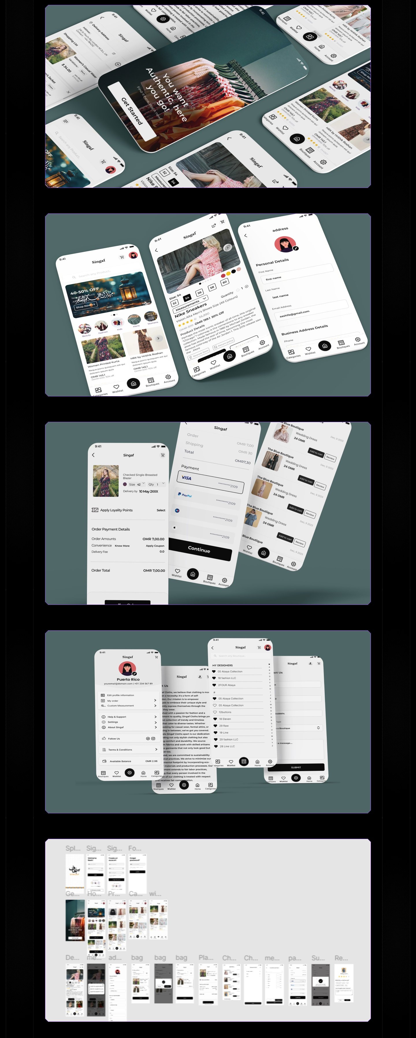 Singaf App UI Design